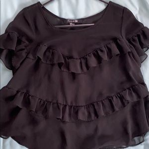 Forever 21 Ruffle Crop Top